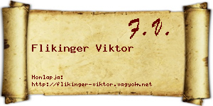 Flikinger Viktor névjegykártya